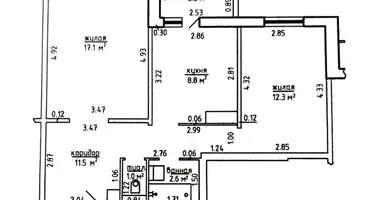 2 room apartment in Kopishche, Belarus