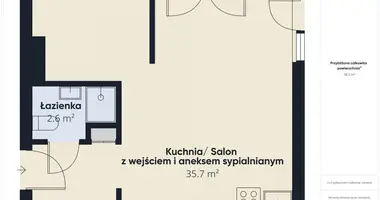 Apartamento 2 habitaciones en Varsovia, Polonia