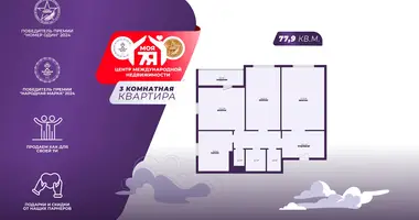 Mieszkanie 3 pokoi w Mińsk, Białoruś