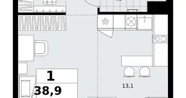 Wohnung 1 zimmer in Kommunarka, Russland