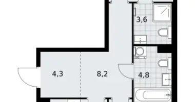 2 room apartment in Kommunarka, Russia