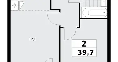 2 room apartment in Kommunarka, Russia