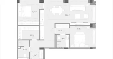 Apartamento 2 habitaciones en Moscú, Rusia