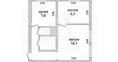 2 room apartment in Brest, Belarus