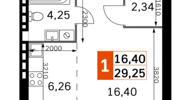 Студия 1 комната в Одинцовский городской округ, Россия
