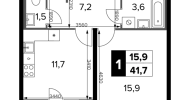 Appartement 1 chambre dans Leninsky District, Russie