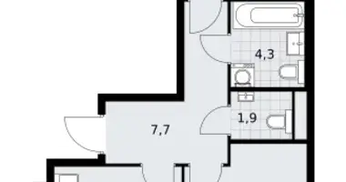 2 room apartment in Vnukovo, Russia