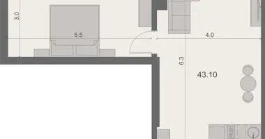 Apartamento 1 habitación en Batumi, Georgia