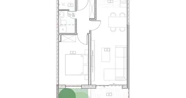 Квартира 1 комната в Boreti, Черногория