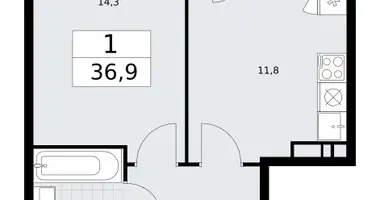 Apartamento 1 habitación en Vnukovo, Rusia