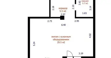 1 room apartment in Minsk, Belarus