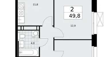Mieszkanie 2 pokoi w Kommunarka, Rosja