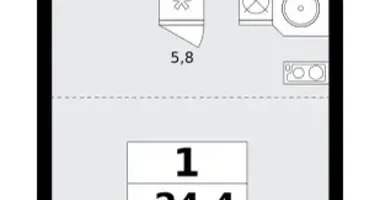 Appartement 1 chambre dans Kommunarka, Russie