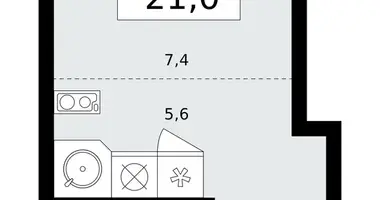 Квартира 1 комната в район Коммунарка, Россия