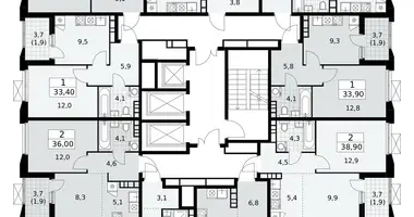 2 room apartment in Kommunarka, Russia