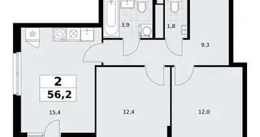 Apartamento 2 habitaciones en Vnukovo, Rusia