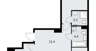 Mieszkanie 3 pokoi w Troick, Rosja