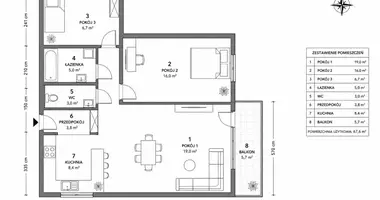 3 room apartment in Warsaw, Poland