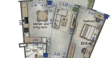 1 bedroom apartment in Tbilisi, Georgia