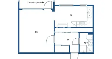 Wohnung 1 zimmer in Verwaltungsgemeinschaft Helsinki, Finnland