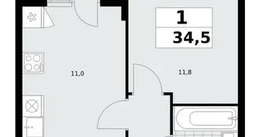 Apartamento 1 habitación en Kommunarka, Rusia