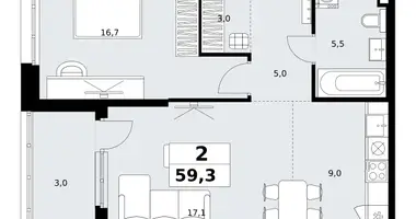 Квартира 2 комнаты в район Коммунарка, Россия