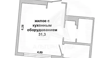1 room apartment in Muchaviecki sielski Saviet, Belarus
