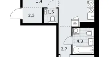 Квартира 2 комнаты в район Коммунарка, Россия