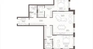 Квартира 2 комнаты в Москва, Россия