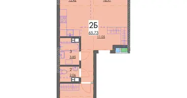 Wohnung 2 zimmer in Minsk, Belarus