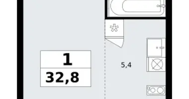 Квартира 1 комната в район Коммунарка, Россия