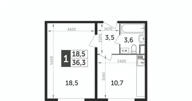 Apartamento 1 habitación en Leninsky District, Rusia