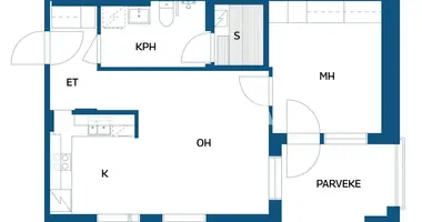 1 bedroom apartment in Vaasa sub-region, Finland