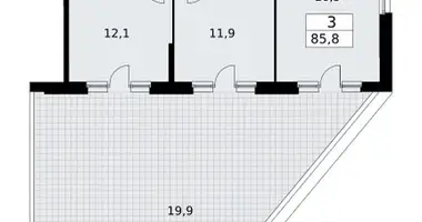 Квартира 3 комнаты в район Внуково, Россия