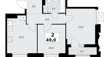 Квартира 2 комнаты в район Троицк, Россия