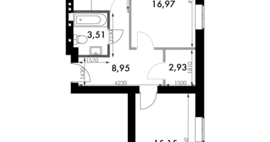 2 room apartment in Aprelevka, Russia