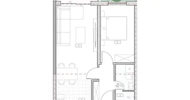 Квартира 1 комната в Boreti, Черногория