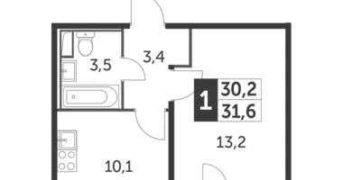 Mieszkanie 1 pokój w Leninsky District, Rosja