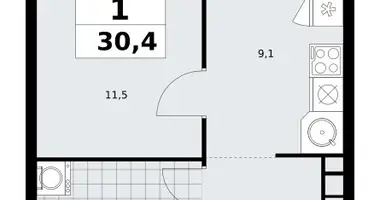 Mieszkanie 1 pokój w Moskwa, Rosja