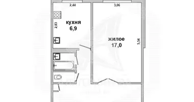 1 room apartment in Muchaviecki sielski Saviet, Belarus