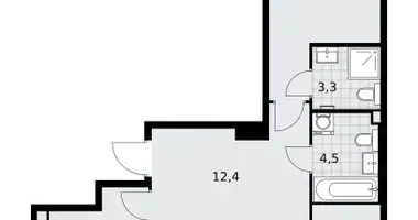 Wohnung 3 zimmer in Troizk, Russland