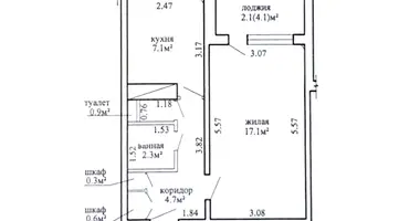 1 room apartment in Minsk, Belarus