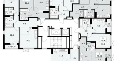 Wohnung 1 zimmer in Kommunarka, Russland