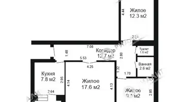 Mieszkanie 3 pokoi w Muchaviecki sielski Saviet, Białoruś