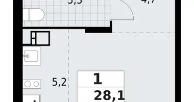 1 room apartment in Krasnoye Selo, Russia