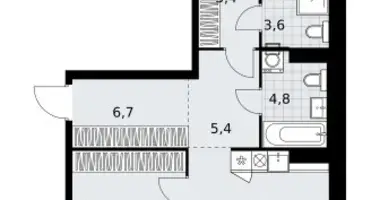 Квартира 3 комнаты в район Коммунарка, Россия