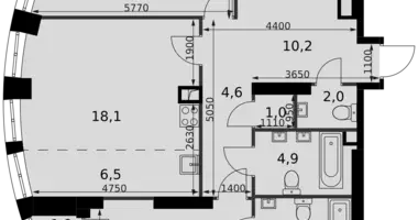 3 room apartment in Moscow, Russia