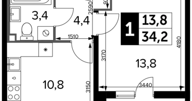 Mieszkanie 1 pokój w Leninsky District, Rosja