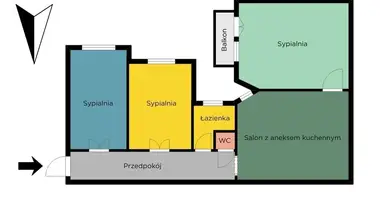 Apartamento 4 habitaciones en Lodz, Polonia