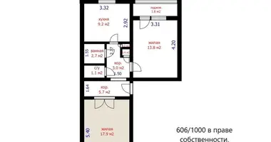 2 room apartment in Hatava, Belarus